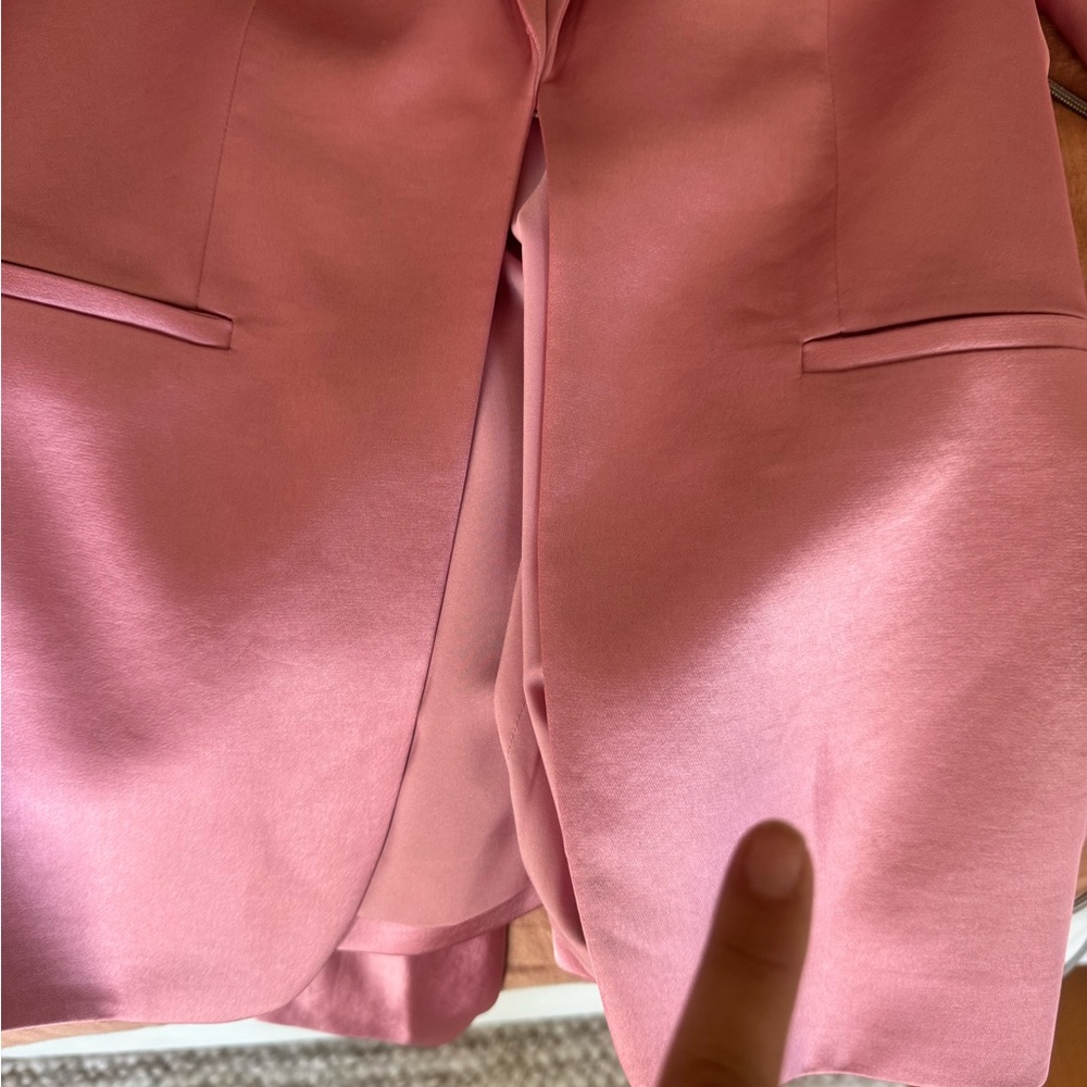 Express Pink Blazer Small Barbiecore Coquette Power Blazer Chic Workwear - Picture 7 of 7